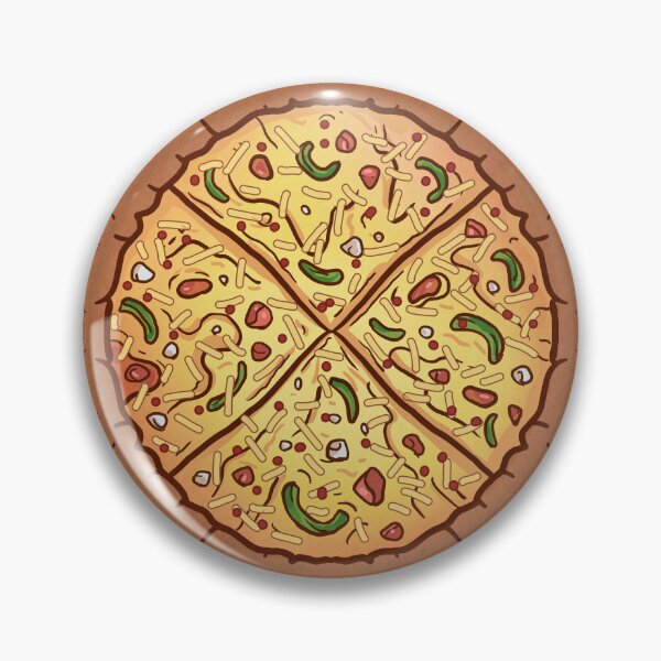 Artikelvorschau, Feta-Pfeffer-Tomaten-Käse-Pizza-Abzeichen entworfen und verkauft von Deathoftheself.