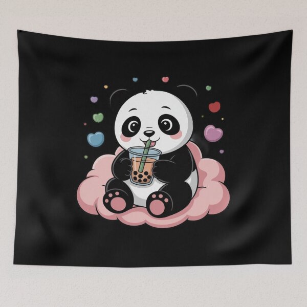 Item preview, Cute Little Panda Loves Bubble Tea designed and sold by BangerSupply.