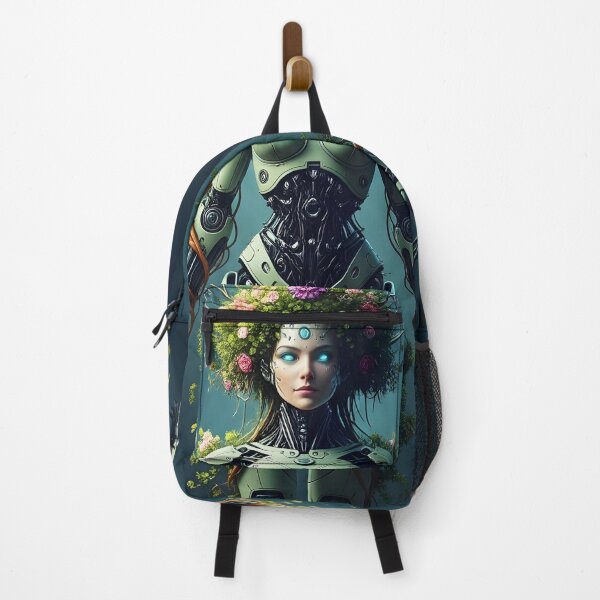 Item preview, Futuristic Green Robot Woman designed and sold by CreativeCorez.