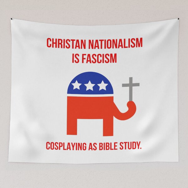 Item preview, Fascism cosplaying as bible study  designed and sold by Rachel the Artist .