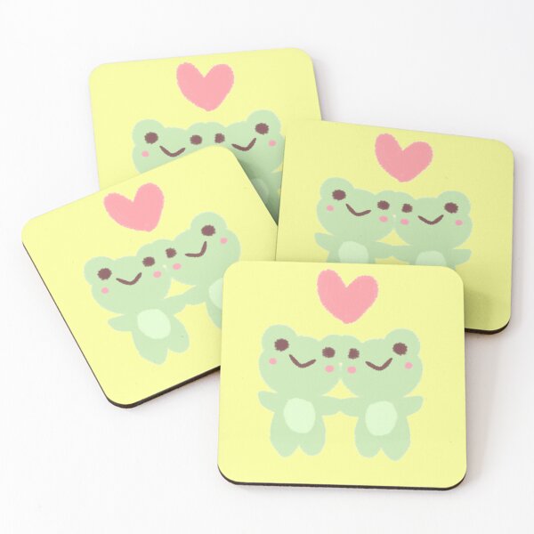 Item preview, Yellow Froggy Love Hug – Cute Frog Couple Illustration designed and sold by Heavenly-Cloudz.