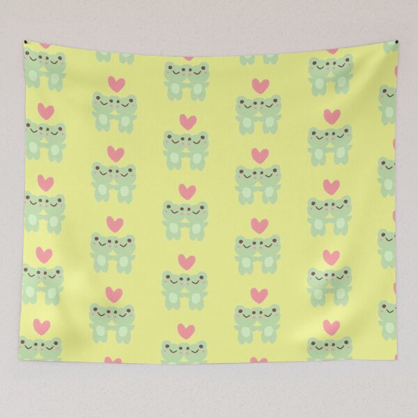 Item preview, Yellow Froggy Love Hug – Cute Frog Couple Illustration designed and sold by Heavenly-Cloudz.