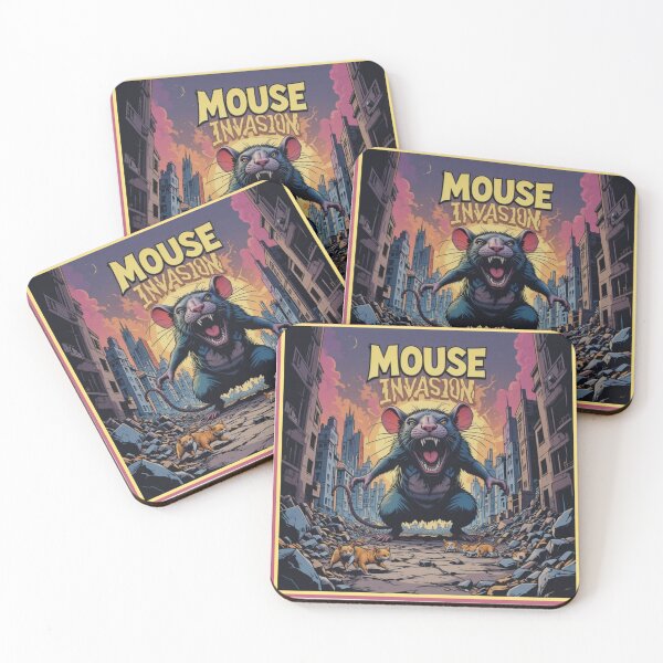 Item preview, Mouse Invasion – Giant Mutant Rat in Post-Apocalyptic City designed and sold by Dospart.