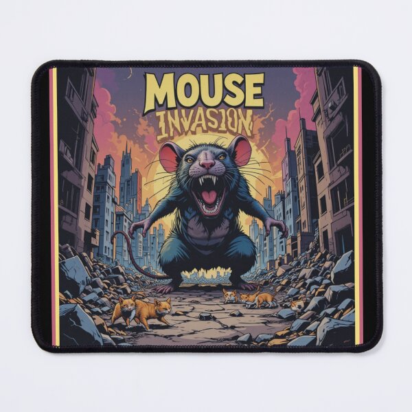 Item preview, Mouse Invasion – Giant Mutant Rat in Post-Apocalyptic City designed and sold by Dospart.