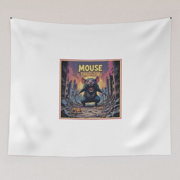 Item preview, Mouse Invasion – Giant Mutant Rat in Post-Apocalyptic City designed and sold by Dospart.
