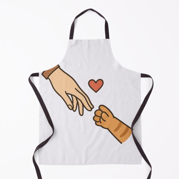 Item preview, Love and Connection-Human Hand and Cat Paw with Heart designed and sold by kenavoArts.