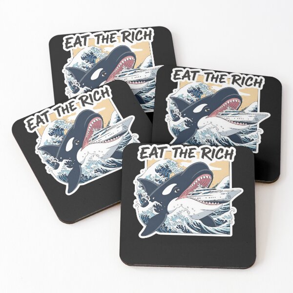 Artikelvorschau, Retro Eat The Rich Ukiyo-e Kanagawa Wave Ocean Lovers entworfen und verkauft von elderberry.