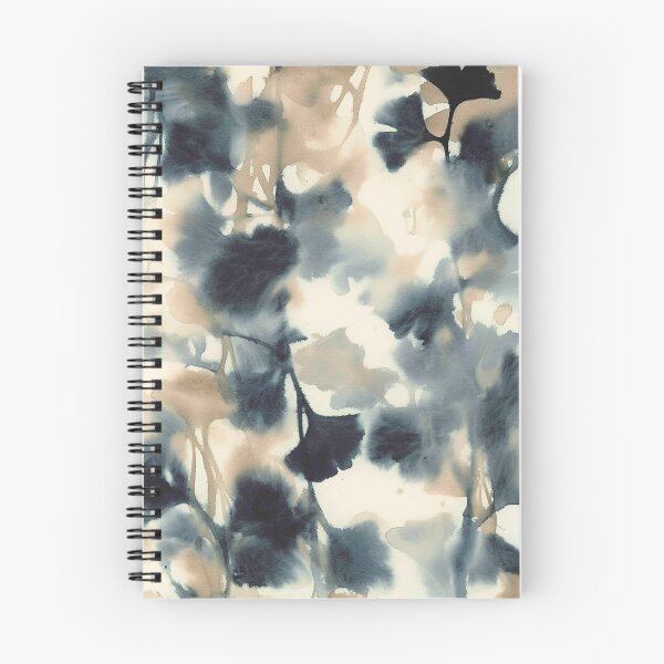 Item preview, Ethereal Ink Flow Ginkgo Abstract Watercolor in Warm Neutrals and Deep Charcoal designed and sold by trajeado14.