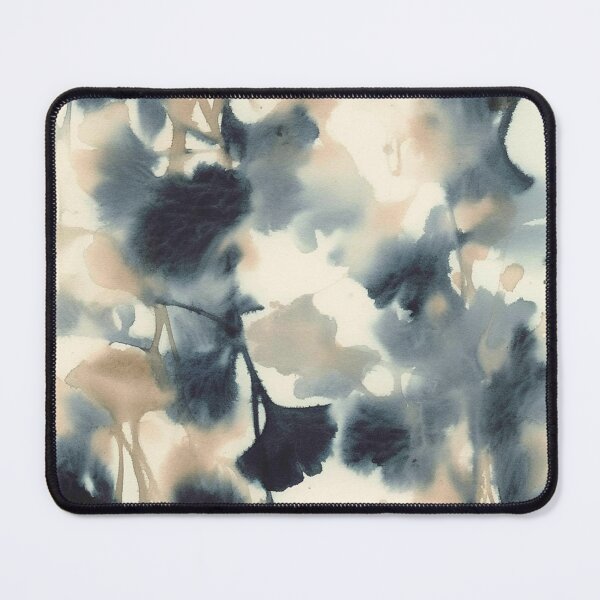 Item preview, Ethereal Ink Flow Ginkgo Abstract Watercolor in Warm Neutrals and Deep Charcoal designed and sold by trajeado14.