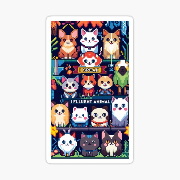 Item preview, "Fluent in Barks, Meows & Pixels" designed and sold by FurEverVibes.