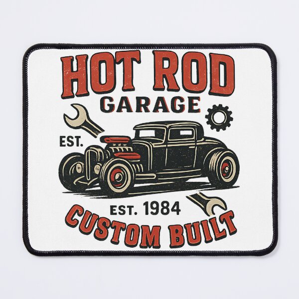 Item preview, Hot Rod Garage – Custom Built – Vintage Car Enthusiast Design designed and sold by CreativeGorillas.