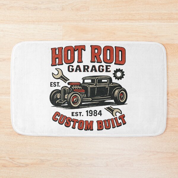 Item preview, Hot Rod Garage – Custom Built – Vintage Car Enthusiast Design designed and sold by CreativeGorillas.