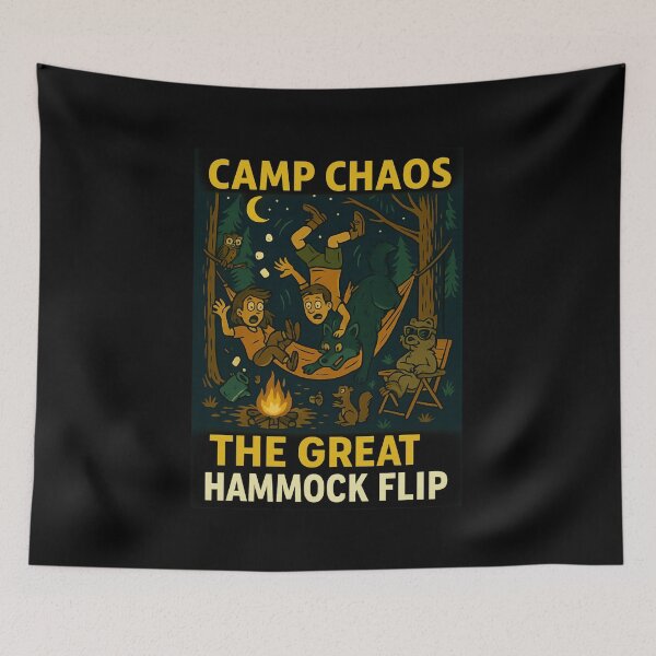 Item preview, Camp Chaos – The Great Hammock Flip designed and sold by Camp Chaos by Wharf Wreckers.