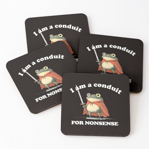 Item preview,  I Am A Conduit For Nonsense Cute Funny Frog Meme designed and sold by NotMukDuk.