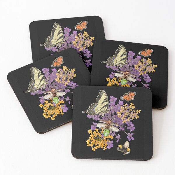 Item preview, Wildflowers Butterflies & Bumblebees Colorful Design designed and sold by EarthArtDesigns.