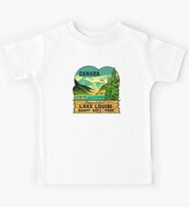 Beautiful Lake Louise Vintage Travel Decal Kids Tee