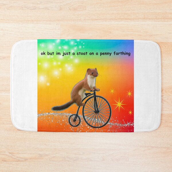 Item preview, stoat on a penny farthing designed and sold by beanses.