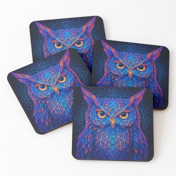 Item preview, Neon Geometric Owl designed and sold by Paul Morse.
