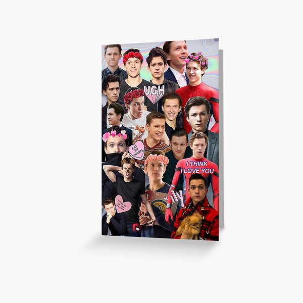 Tom Holland Collage Greeting Card