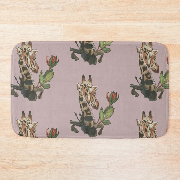 Item preview, Giraffe with rose and leaves designed and sold by KnowingWonder.