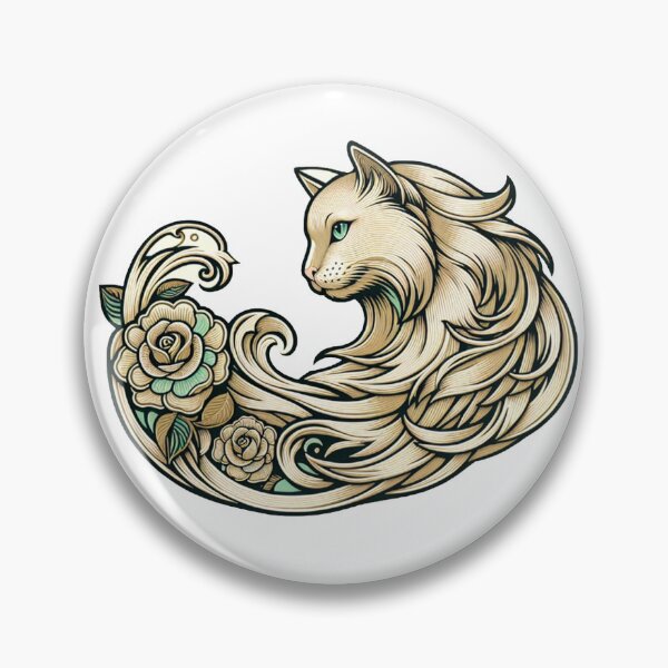 Item preview, Botanical Beasts - Longhair Cat designed and sold by WhatevrWrksMrch.
