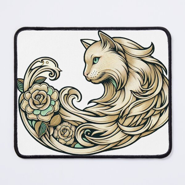 Item preview, Botanical Beasts - Longhair Cat designed and sold by WhatevrWrksMrch.