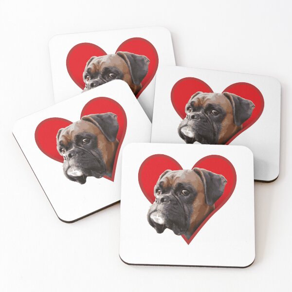Item preview, Boxer Dog Love Heart  designed and sold by GeeThang.