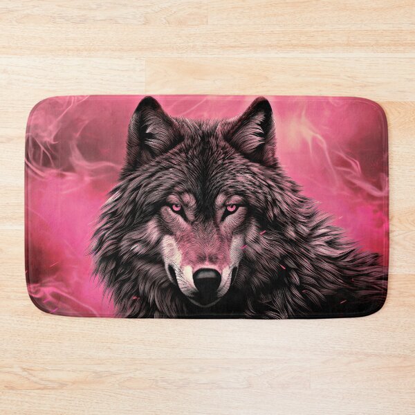Item preview, Pink Fire Wolf With Blazing Eyes Digital Art designed and sold by DEC02.