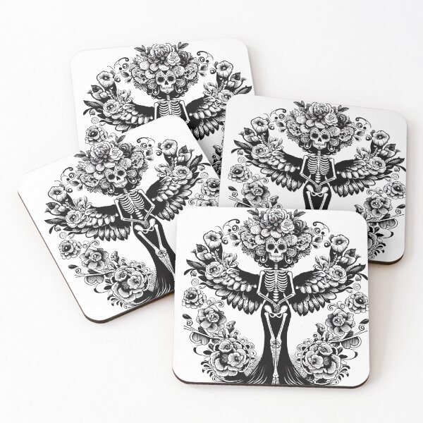 Item preview, Classic Black and White Catrina – Mexican Art Día de los Muertos designed and sold by Ojo de Lilith.