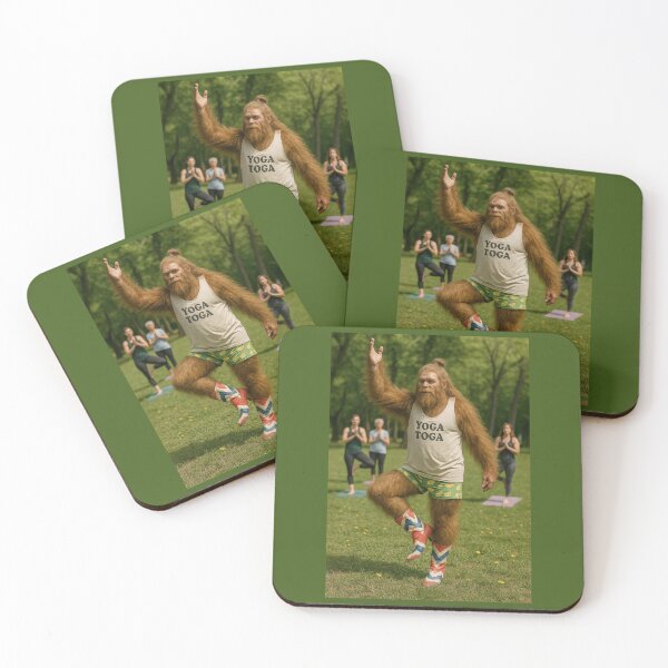 Item preview, Bigfoot Doing Yoga in the Park designed and sold by Tridentulus.