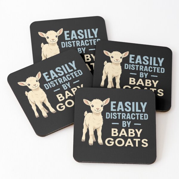 Item preview, Easily Distracted by Baby Goats – Cute Farm Animal  designed and sold by The Junto Shop.