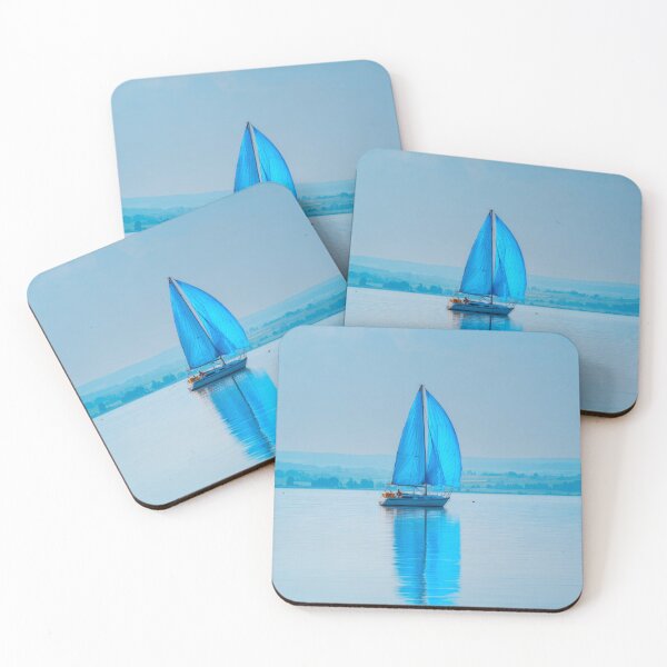 Item preview, Yacht on the blue Deepwater sea designed and sold by scicilysimonee.