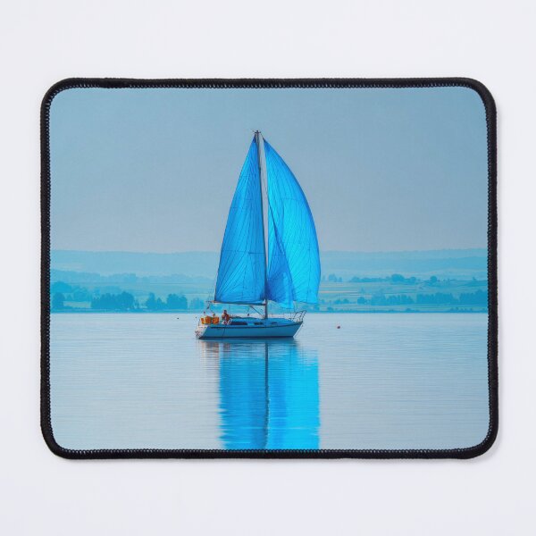 Item preview, Yacht on the blue Deepwater sea designed and sold by scicilysimonee.
