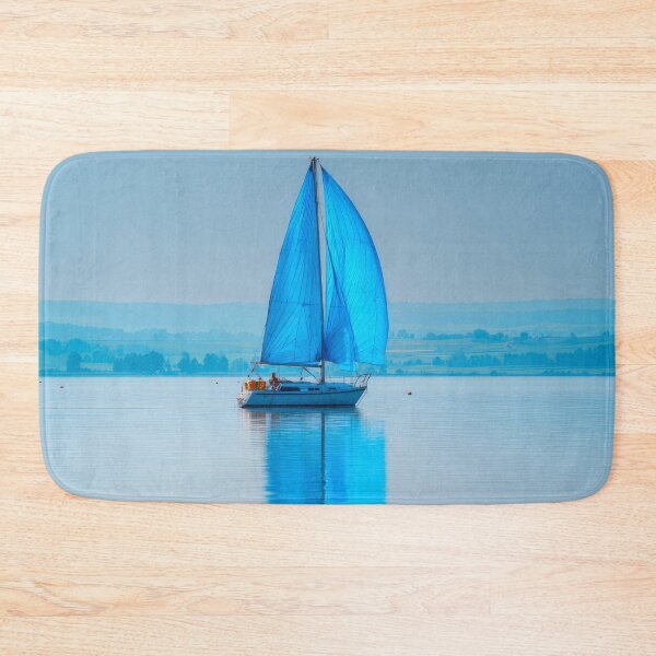 Item preview, Yacht on the blue Deepwater sea designed and sold by scicilysimonee.