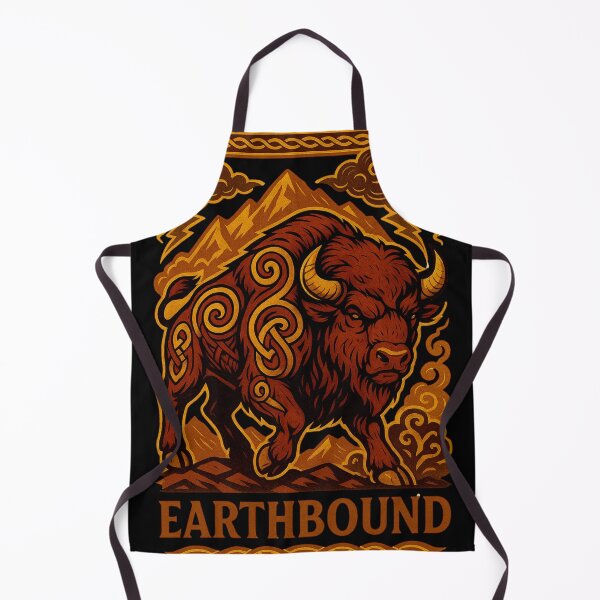 Item preview, Thunder Bison Wild Tribal Spirit Animal Tshirt design designed and sold by Wandering Threads.