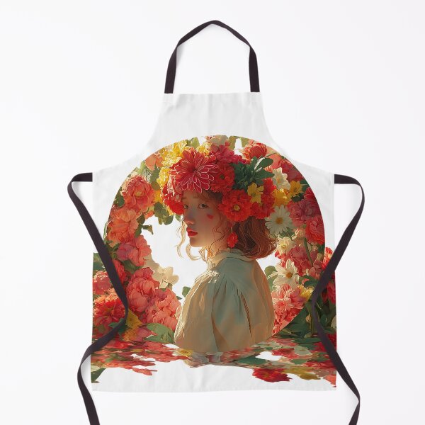 Item preview, Girl Immersed in Blooming Flower Garden designed and sold by pkvorakorn.