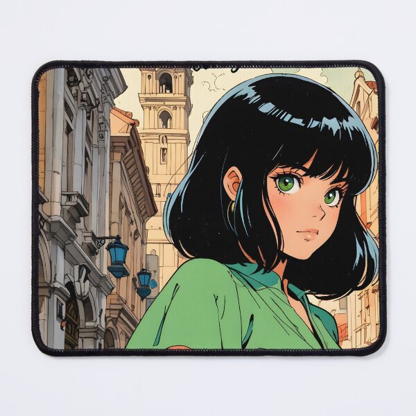Item preview, Retro Anime Girl from Lima Peru Vintage Travel Romantic Quote designed and sold by Kawaii-Sky.