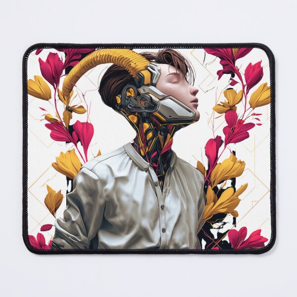 Item preview, Cybernetic Girl with Floral Horns designed and sold by pkvorakorn.