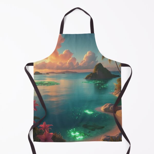 Item preview, Bioluminescent Tropical Cove at Sunset designed and sold by Uniquely Yours.