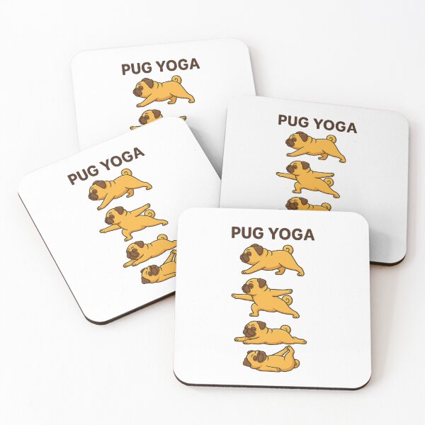 Item preview, Pug Yoga – Funny Cartoon Dog Doing Yoga Poses designed and sold by jgood93.