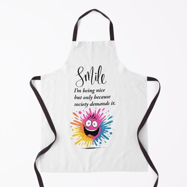 Item preview, Smile, “I’m being nice… but only because society demands it.” social and sarcastic design designed and sold by TR_fairydesigns.