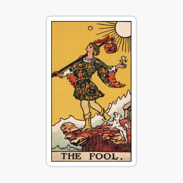 Item preview, The Fool Rider Waite Smith tarot card designed and sold by ConstellatCat.