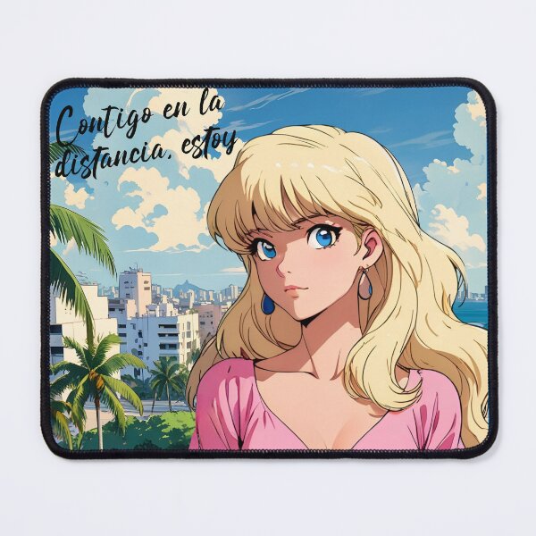 Item preview, Retro Anime Girl from Cancun Mexico Vintage Travel Romantic Quote designed and sold by Kawaii-Sky.