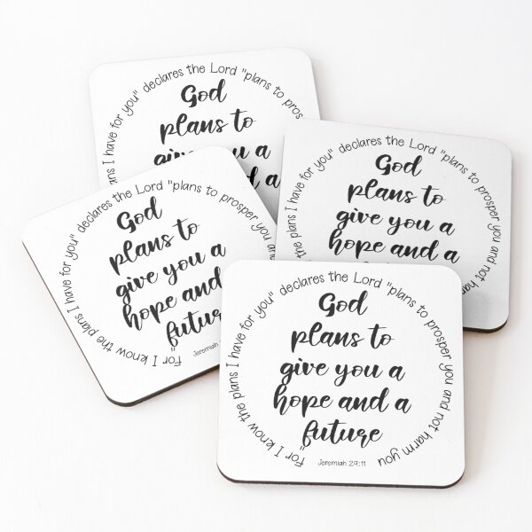 Item preview, God Plans to Give You a Hope and a Future | Jeremiah 29:11 Bible Verse | Inspirational Christian Faith Gifts & Apparel designed and sold by Hope & Light Designs.