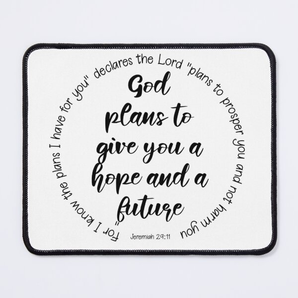 Item preview, God Plans to Give You a Hope and a Future | Jeremiah 29:11 Bible Verse | Inspirational Christian Faith Gifts & Apparel designed and sold by Hope & Light Designs.