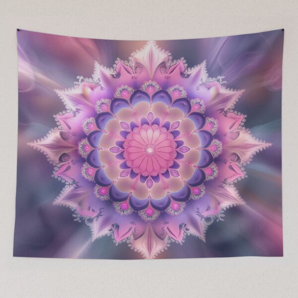 Item preview, Armonía Femenina Radiante – Mandala Fractal Rosa y Lavanda designed and sold by Harmonic_Layers.