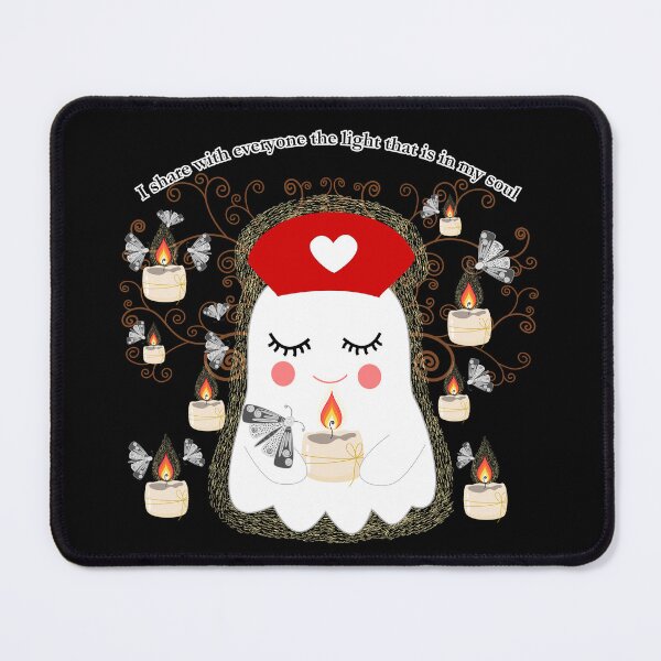 Artikelvorschau, Cute ghost nurse holding a lit candle entworfen und verkauft von Almitanursa.