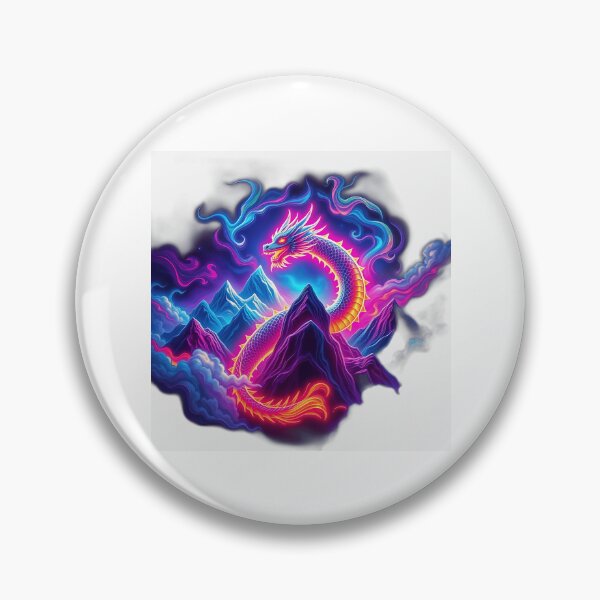 Item preview, Neon Dragon in Luminous Mountains designed and sold by sharon1210.
