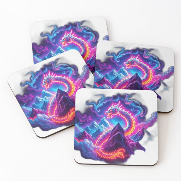 Item preview, Neon Dragon in Luminous Mountains designed and sold by sharon1210.