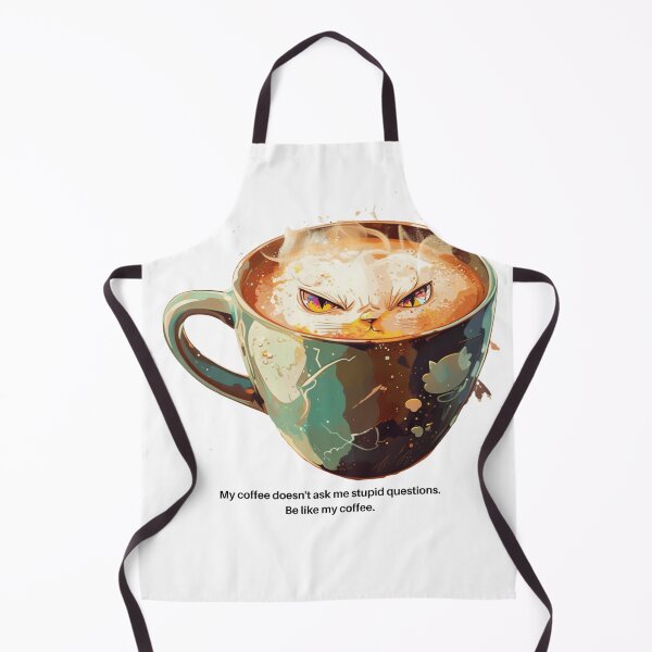 Item preview, My coffee doesn't ask me stupid questions. Be like my coffee. | Grumpy Coffee | Coffee Addict | Cat Coffee  designed and sold by Awe-And-Charm.